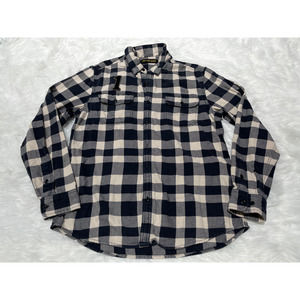 Harley-Davidson Black and Cream Checkered Men's Shirt